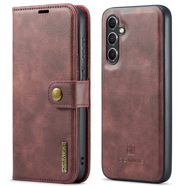 DG.MING 2-in-1 Magnet Wallet Samsung Galaxy A36 Red