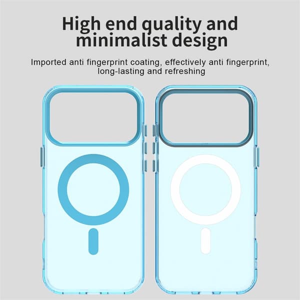 Hybridskal till iPhone 18 Pro Max MagSafe stöttåligt Blå
