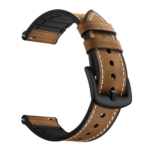 Äkta Läderarmband Garmin Venu Brun