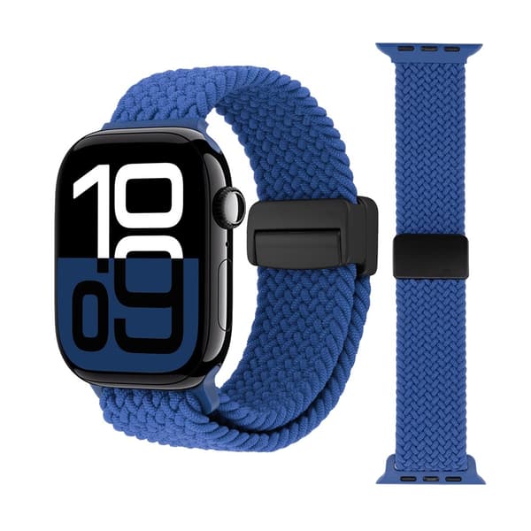 Elastiskt Vävd Nylonarmband Apple Watch Series 11 42mm Blå
