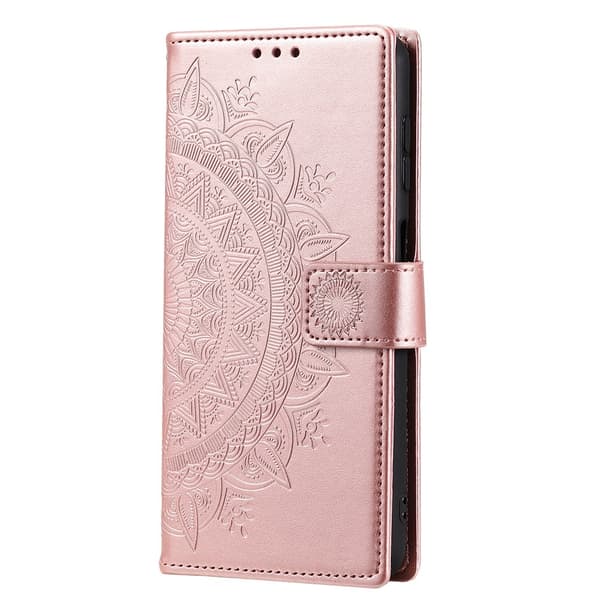 Läderfodral Mandala Samsung Galaxy A17 Roséguld