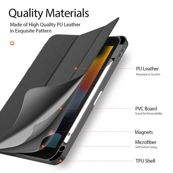 Dux Ducis Domo Tri-fold Case Apple iPad 11 11th Gen (2025) Black