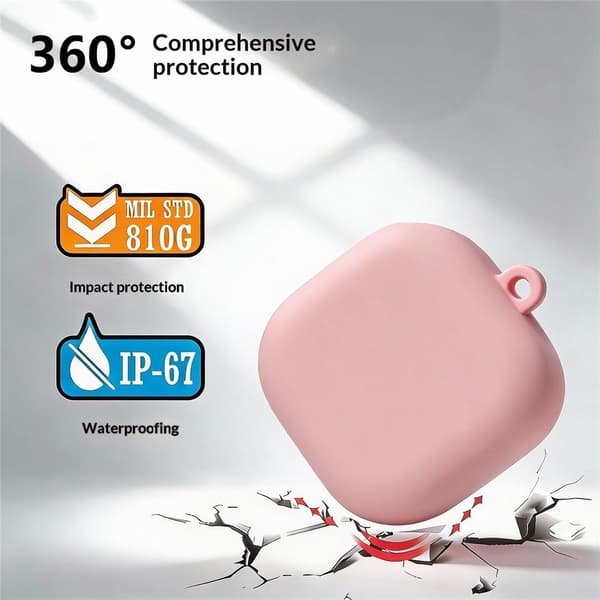 Silikonskal Med Karbinhake Samsung Galaxy Buds 4 Rosa