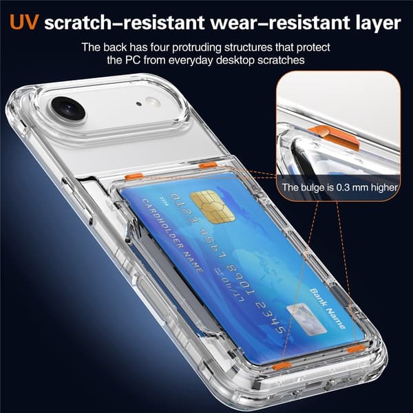 Skal Kortfack Kickstand iPhone Air Transparent