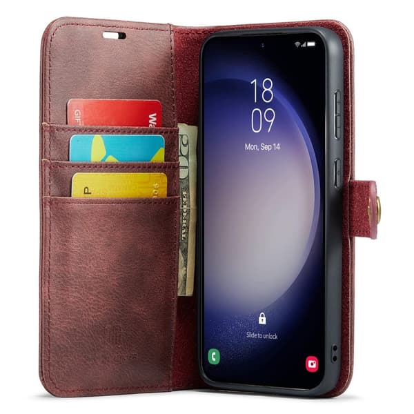 DG.MING 2-in-1 Magnet Wallet Samsung Galaxy A36 Red