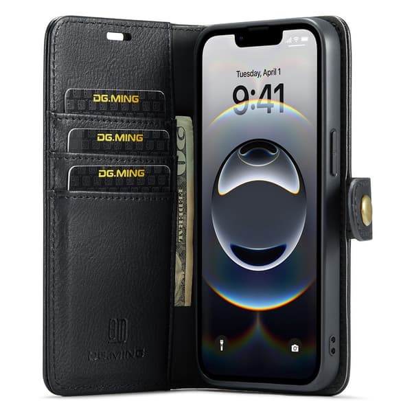 DG.MING 2-i-1 Magnetiskt Plånboksfodral iPhone 16e Svart