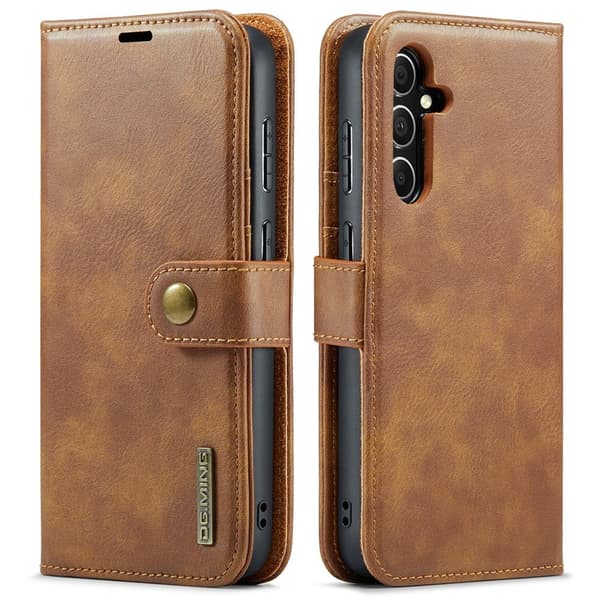 DG.MING 2-in-1 Magnet Wallet Samsung Galaxy S26 Cognac