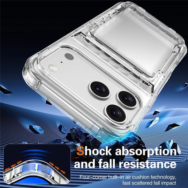 Skal Kortfack Kickstand iPhone 17 Pro Transparent
