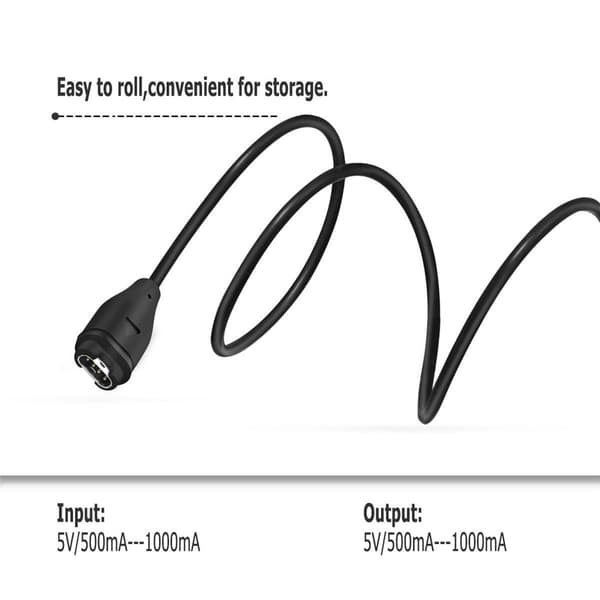 Laddningskabel Garmin Venu 2 1m Svart