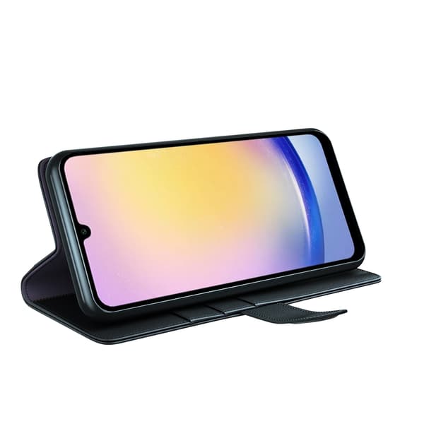 Äkta Läderfodral Samsung Galaxy S25 FE Svart