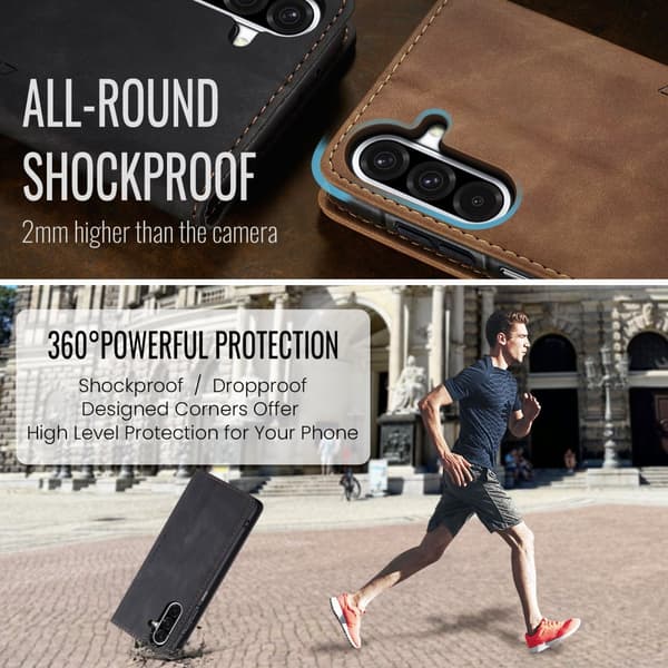 CaseMe Slim Plånboksfodral Samsung Galaxy A37 Svart