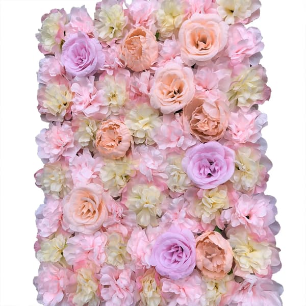 Blomväggspaneler, Elegant Design, Mångsidig för Evenemang,Rosa