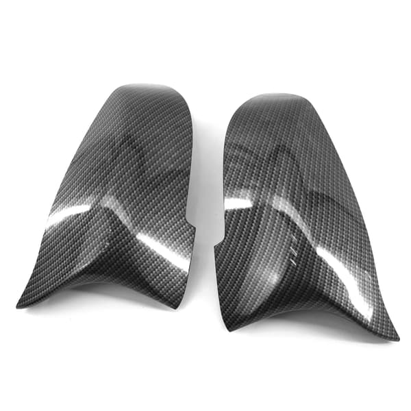 Spejlcover, Kulfiber Materiale, Nem Installation,sort