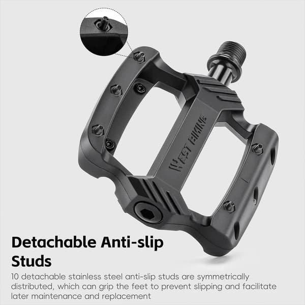 Cykelpedaler, Ultralätta, Antigliddesign,svart