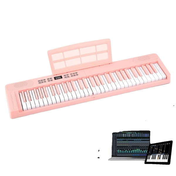 Elektroniskt Keyboard, 61 Tangenter, MIDI-gränssnitt, armégrön