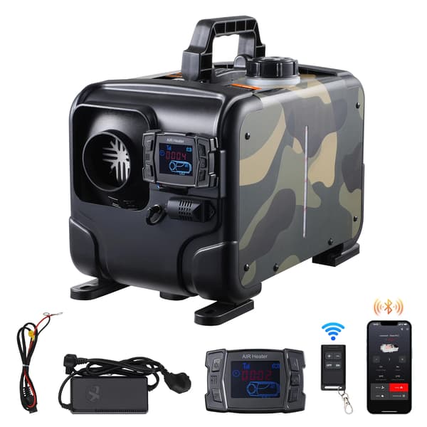 Dieselvärmare, Bärbar Design, Bluetooth Appkontroll,8KW typC