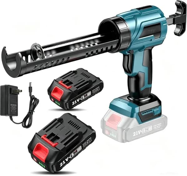 Elektrisk limpistol, 4 hastighetskontroller, uppladdningsbart batteri,2 Batteri