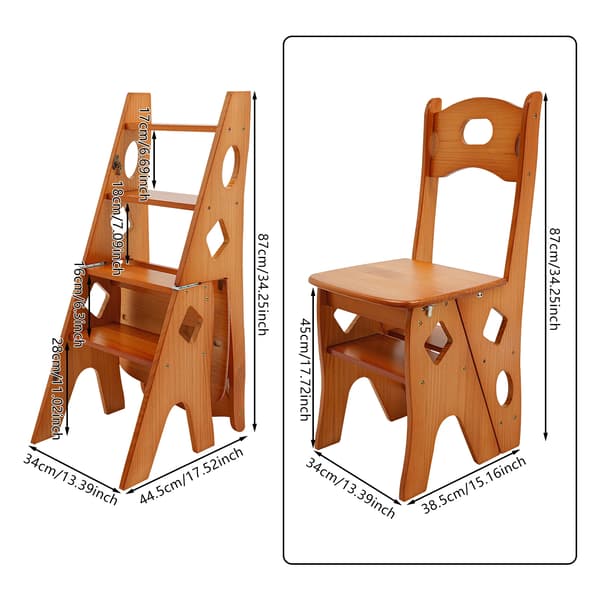 Fällstol Stege, Hållbart Furu, Lättviktsdesign,Karamell