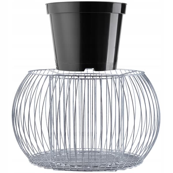 Trädgårdskrukor, Stålmaterial, Unik Design,Silver