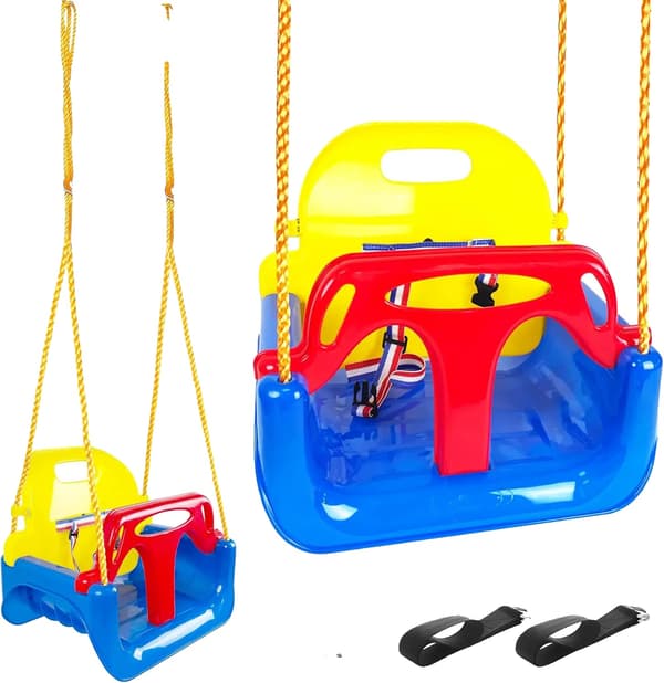 Babygunga, 3-i-1 Design, Justerbar Höjd,MULTI