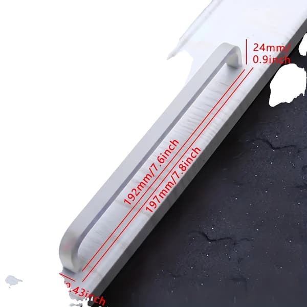 Skåpluckor, Aluminium Material, Modern Design,10Pcs Silverfärgad 192mm