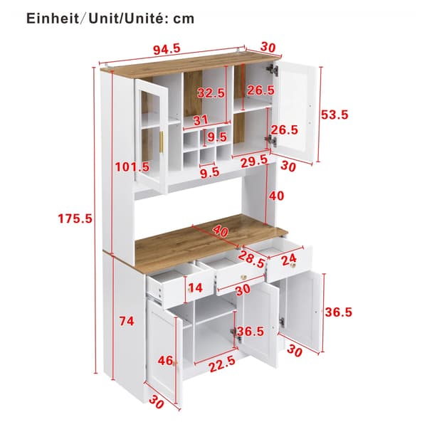 Högt skåp, Gott om förvaring, Elegant design,vit