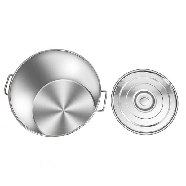 Grytan, 70L kapacitet, hållbar rostfri stål konstruktion,Silver