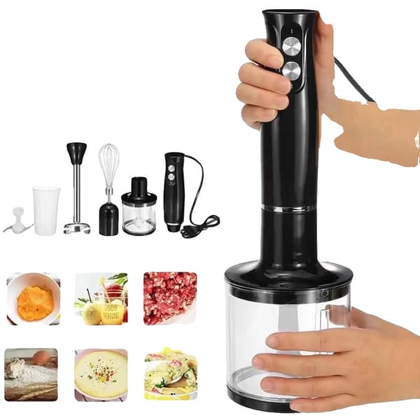 Håndblender, 500W motor, rustfrit stålblad,EU stik