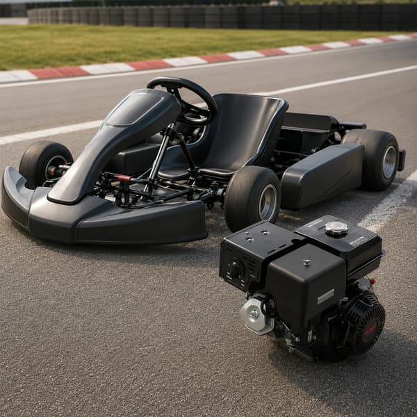 Benzinmotor, 15 HK, 9700 W, 420 cc, Trækstart, Luftkølet