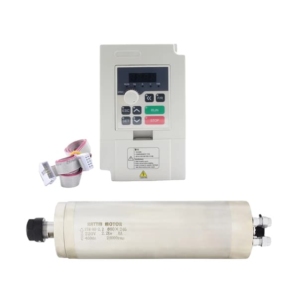 Spindelmotor, højhastighedsdrift, vandkølesystem,220V, TILFØJ VFD