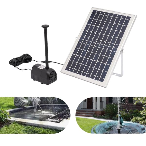 Solpanel Vandpumpe Springvand, Miljøvenligt Design, Effektiv Drift,sort