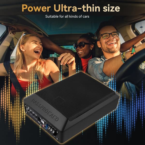 Bil Subwoofer, Integreret Forstærker, Dyb Bas Lyd,10inch