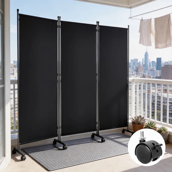 Rummdivider, Fleksibelt Design, Holdbar Konstruktion,pfe Sort, 260*180cm