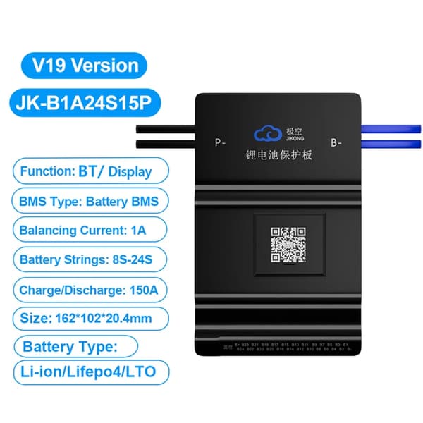 Batteristyringssystem, Aktiv Balancering, Bluetooth-forbindelse,JK-B1A24S15P