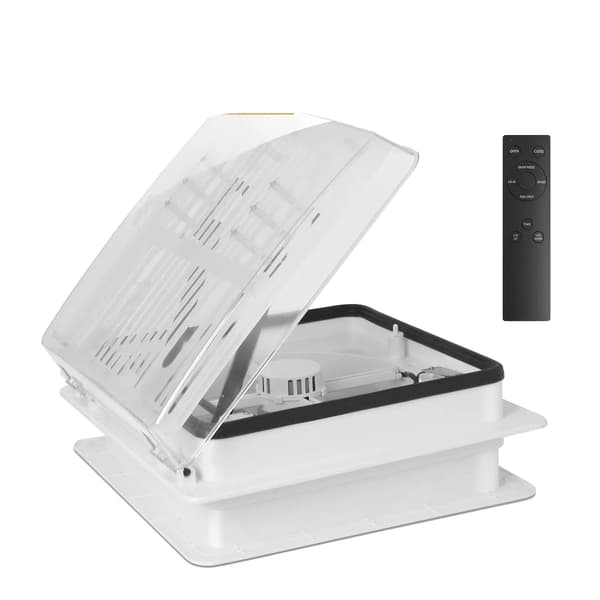 Loftventilator, Stille drift, Smart regnsensor,Gennemsigtig-40Cm