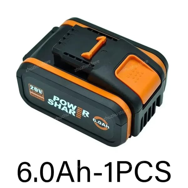 Erstatningsbatteri, 20V, 6000 mAh Lithium-Ion,Worx 6AhX1