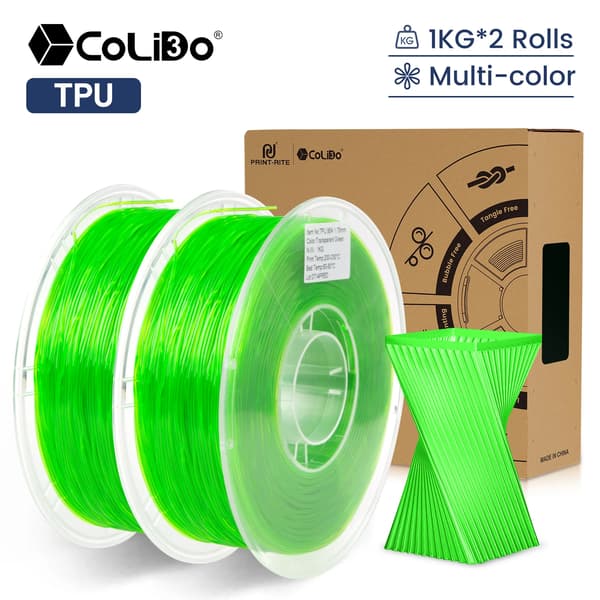 TPU Filament, Flexibelt Material, Stark Lagerbindning,90A-TR GRÖN
