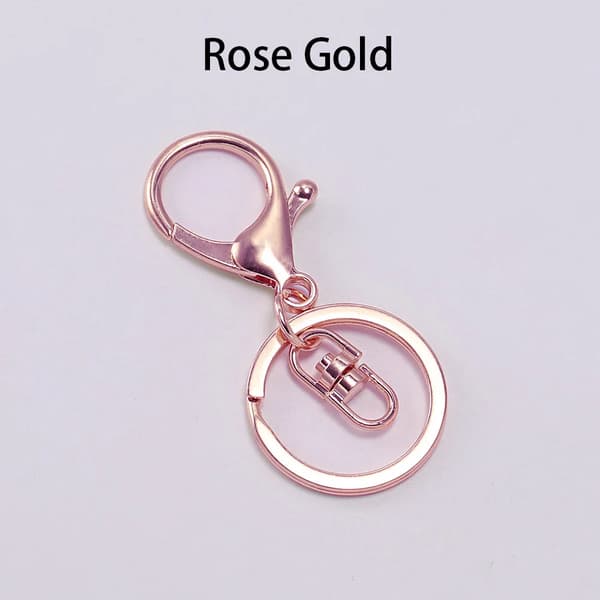 Nøglekæde, Zinklegering, Trendy Design,Rosen Guld