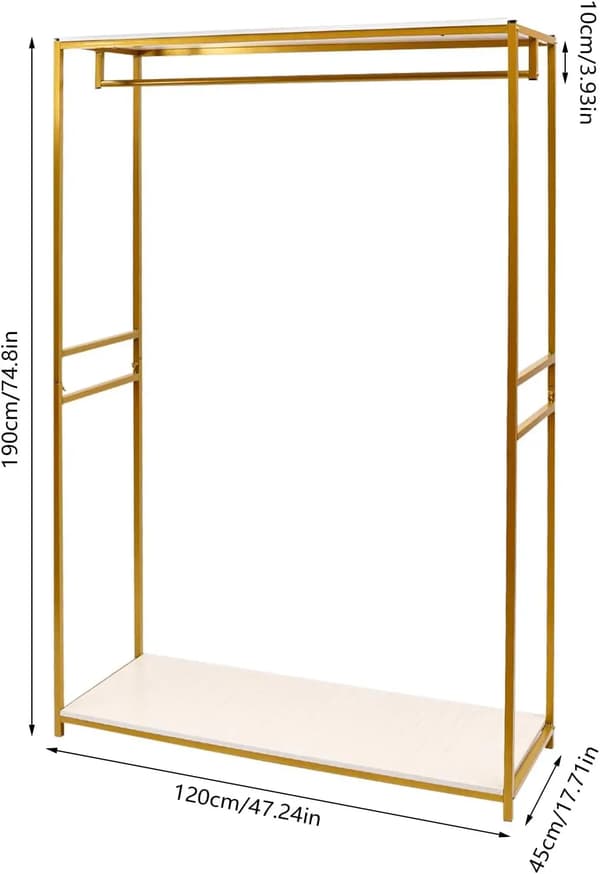 Tøjstativ, Moderne Design, Nem Samling,Guld