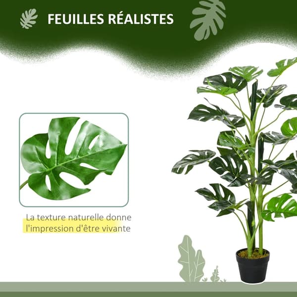 Kunstig Plante, Træstil, Holdbar Polypropylen,hær grøn