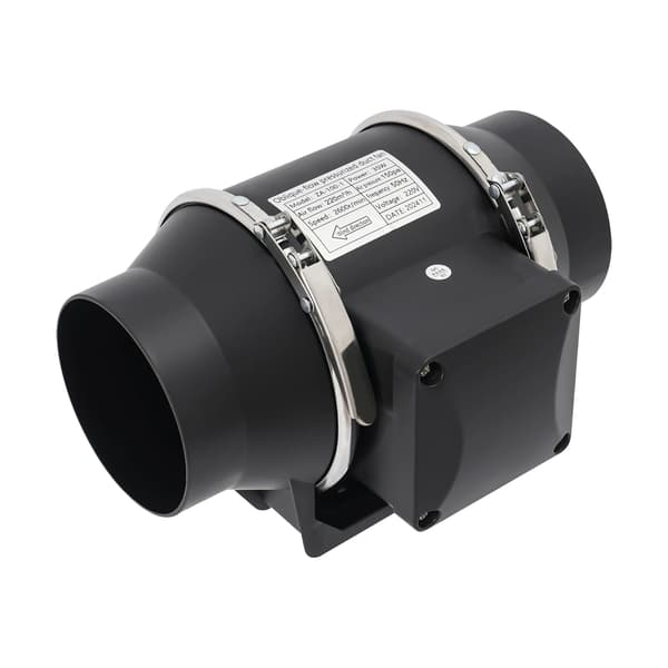 Ventilationsvifte, Lav støjdrift, Stærk luftstrøm,220V, Sort