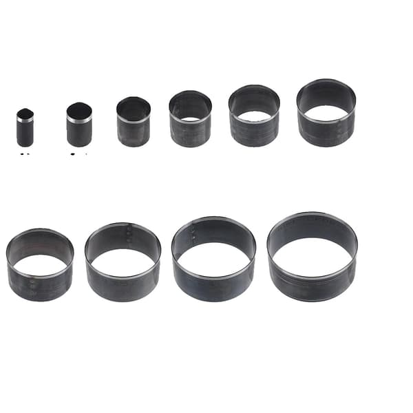 Läderhålsstansset, Hållbart Högkolfjäderstål, Mångsidiga Tillämpningar,10Pcs - 1Set