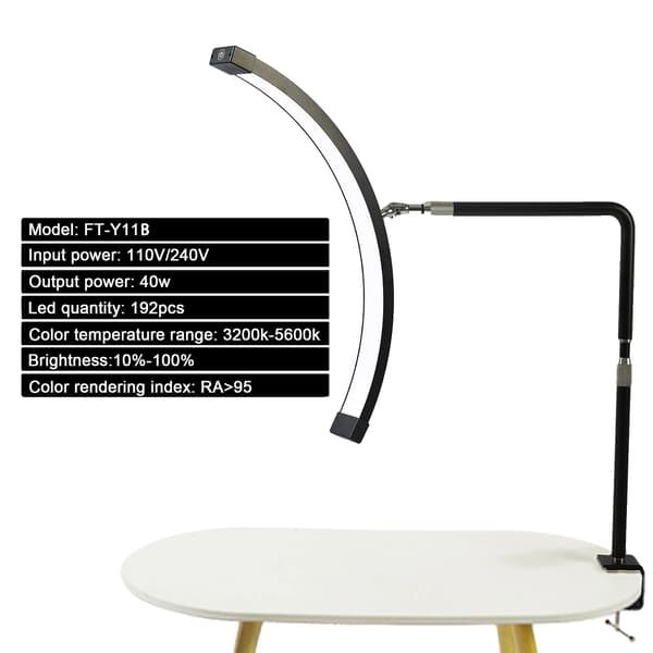 LED Videolys, Dæmpbar, Rotérbar,Sort
