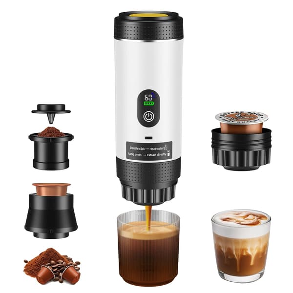 Kaffemaskine, Bærbart Design, Alsidige Bryggemuligheder,HVID