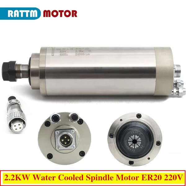 CNC Fræsemaskine Spindelmotor, Vandkøling, Robust Ydeevne,Bare spindel