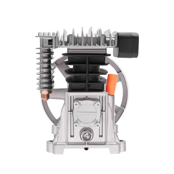 Luftkompressor Pumpehoved, 2 Cylinder, 8Bar Stempel Pumpe,grå