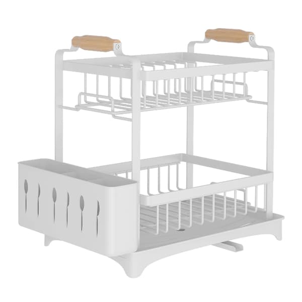 Diskställ, 2-nivådesign, redskapsställ,2-nivå-a, VIT
