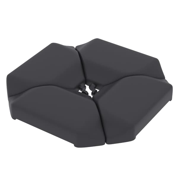 Kantilever Parasolbase, Vand- og Sandfyldbar, Nem Montering,sort