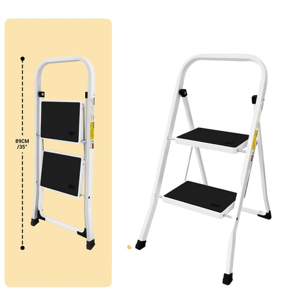 Stige, Rustfrit Stål, Bærbar Design,HVID