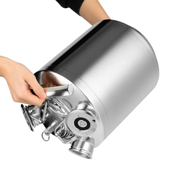 Rengøring Keg, 10L Kapacitet, Rustfrit Stål Konstruktion,Lys Grå